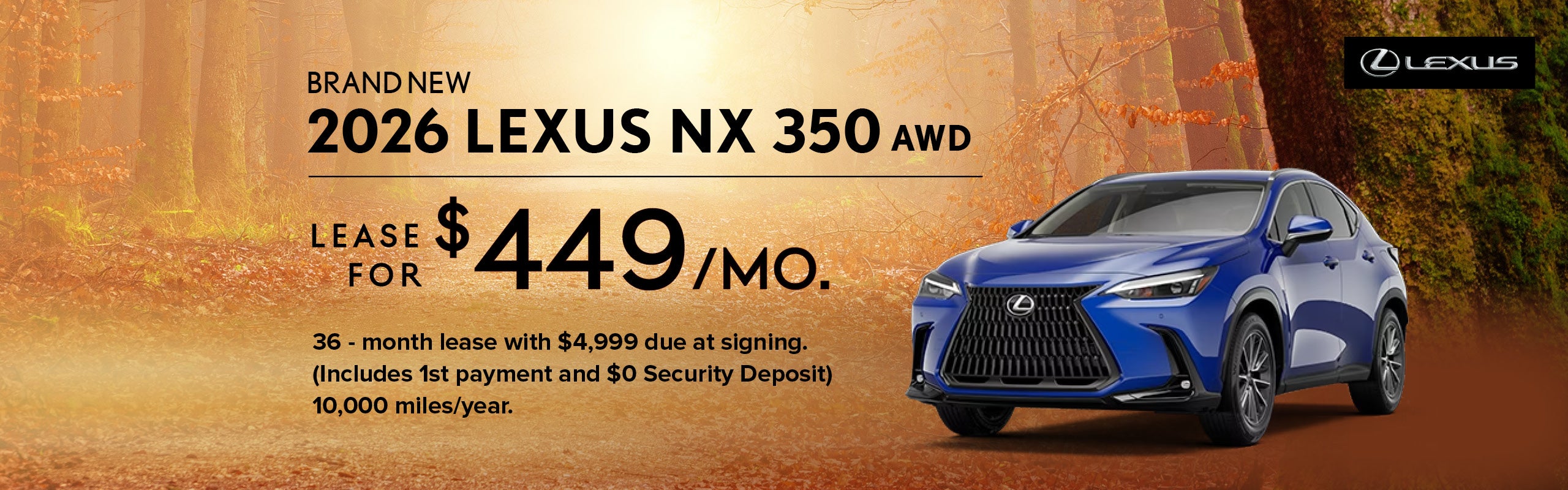 Brand New 2026 Lexus NX 350 AWD