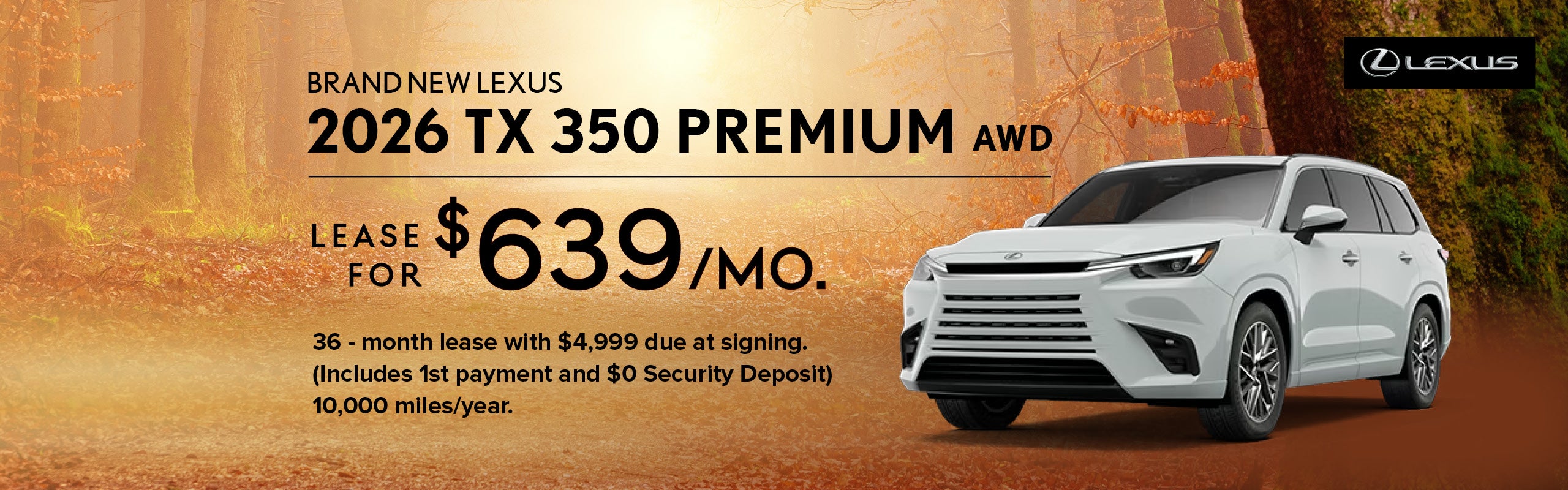 2026 Lexus TX 350 PREMIUM AWD