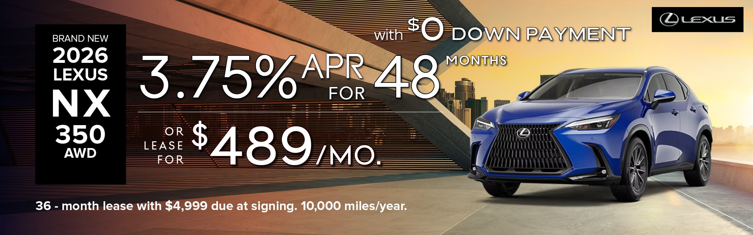 Brand New 2026 Lexus NX 350 AWD