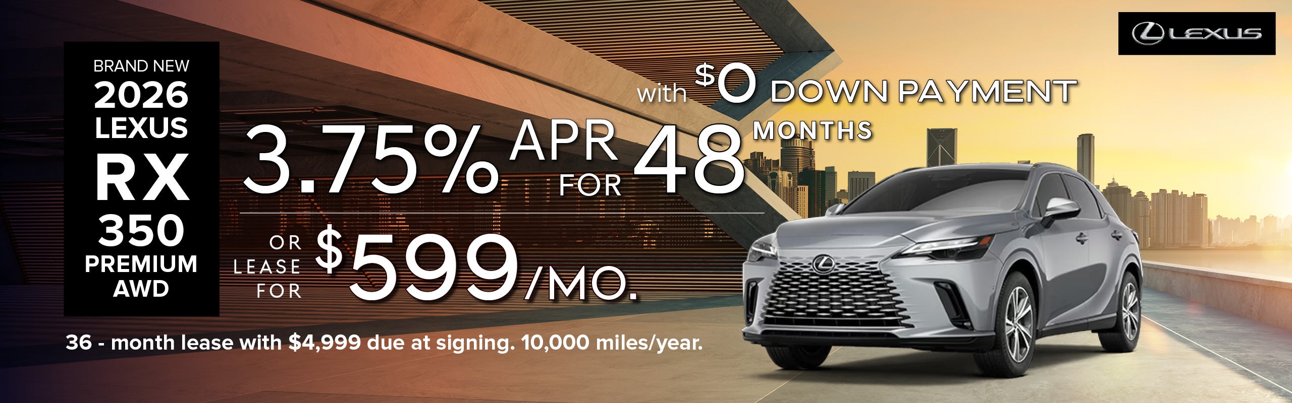 Brand New 2026 Lexus RX 350 Premium AWD