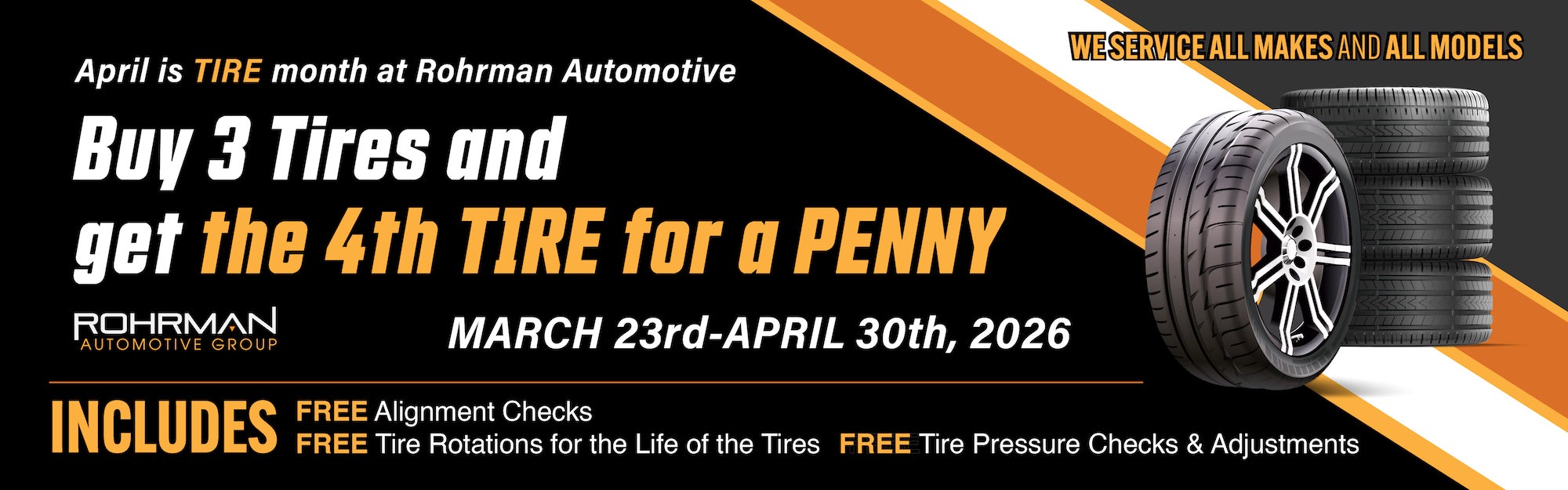 Buy 3 Tires Get the 4th for a Penny